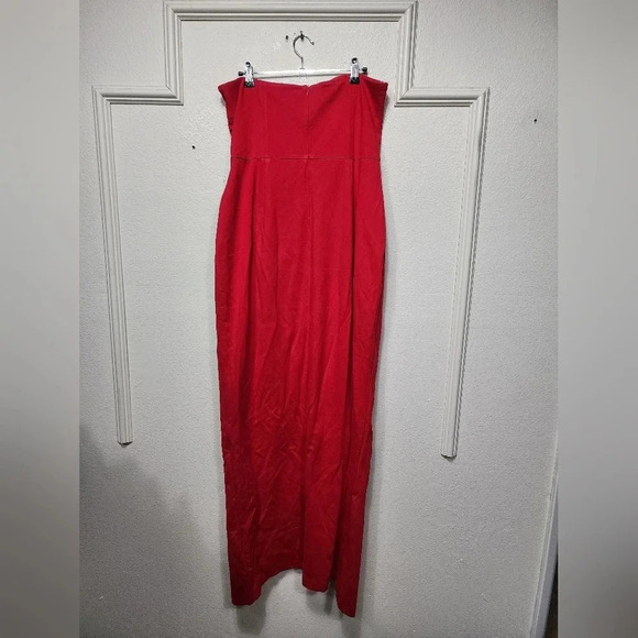 Lulu's Dramatic Sensation Red Strapless Tulip Maxi Dress XL Wedding Party Guest - Picture 9 of 11